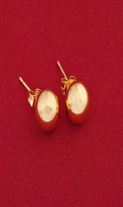 Boucles d'oreilles en forme de boule pour femmes, breloques de 4mm, 6mm, 8mm, 10mm, couleur or jaune, Design classique, 6817067