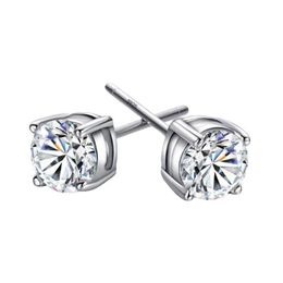 Stud Klassieke Charme Zirkoon S925 Sterling Sier Oorbel Oor Bone Nail Vrouwen Mannen Geen Vervaging Allergieën Drop Levering Sieraden oorbellen Dhbz5