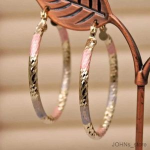 Boucles d'oreilles classiques de goujon pour femmes couleurs dorées cerceau en métal boucles d'oreilles incrustées de fiançailles bijoux de mariage