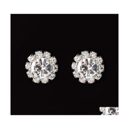 Stud Crystal Ear Nail Petits Ornements Sier Bijoux Femme Décorer Boucle D'oreille Naturelle Drop Delivery Boucles D'oreilles Dh3Wj