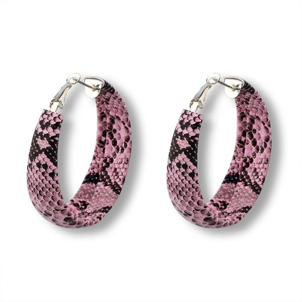 Stud Dayoff Big Pu Snake Skin Pattern Hoop Boucles d'oreilles pour femmes Corée Faux Cuir Cercle Déclaration Boucles d'oreilles Femmes Bijoux 230922