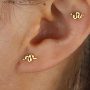 Stud Delicate 925 Sterling Zilver Minimalistisch Klein Klein Dier Snake Stud Earring Meisje Tweede Gat Multi Piercing Leuke Mooie SieradenL231117