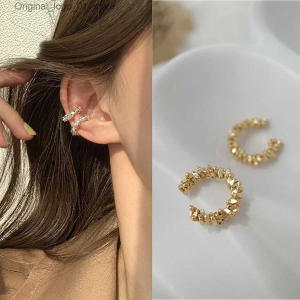 Stud Delicado Color Plata Lindo Clip Pendientes Hebilla Femenina Ear Cuff Sin Perforaciones Falsa Cartílago Oreja para Mujeres 2023 Joyería de Moda Q231206