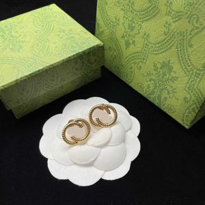 Stud designer oorbellen mode twotone oorbellen gouden oorbellen sieraden set valentijnsdag cadeau engagement Q240125