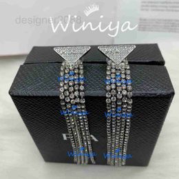 Pendientes de diseñador de semental Nuevo triángulo invertido Diamante Diamante Full Sky Star Tassel Temperament Tendencia personalizada Zewo