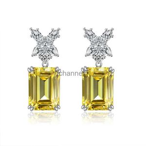 Stud Desire Vintage 925 Sterling Zilver Emerald Cut Gemaakt Moissanite Edelsteen Drop Dangle Oorbellen Fijne Sieraden Groothandel YQ240110