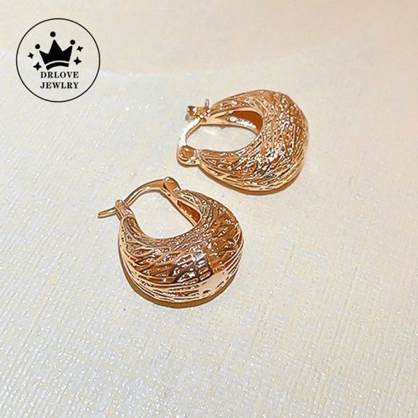 Stud DRlove Boucles d'oreilles de style métallique pour femmes Boucles d'oreilles élégantes en forme de nid d'oiseau Usure quotidienne Bijoux féminins modernes à la mode Dropship 231218