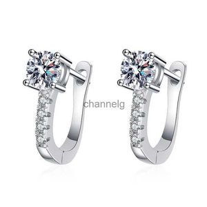 Stud E029 Lefei Mode Trendy Fijne Diamanten Set Klassieke Moissanite U Stud Oorbellen Voor Vrouwen Echte S925 Sterling Zilveren Partij sieraden YQ240110