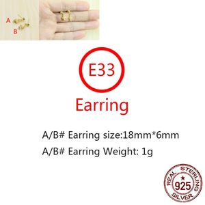 Estudio E33 Sterling Silver S925 Pendientes de sementales Pendientes de ancla