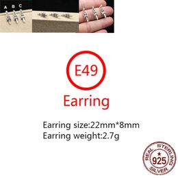 Stud E49 S925 sterling zilveren oorbellen heilige zwaard persoonlijkheid mode punk stijl paar sieraden cadeaus voor liefhebbers nieuwe hot