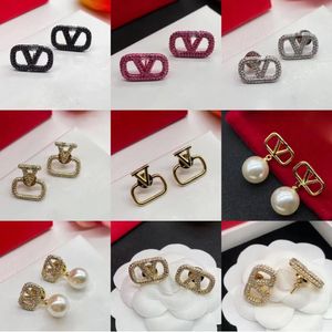 Boucles d'oreilles de créateur pour femme, boucles d'oreilles en or et diamant perl, cristal de styliste, cadeau d'anniversaire de mariage, boucles d'oreilles de créateur, bijoux à la mode