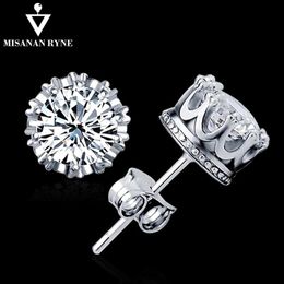 Boucles d'oreilles à clous, bijoux unisexes, tendance, pour femmes et hommes, boucles d'oreilles en cristal, couronne, Piercing, cadeaux, Whole7642345