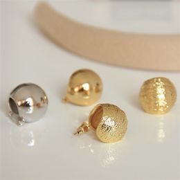 Stud earring 18k gouden brede geometrische boog metallic oorbellen voor vrouw