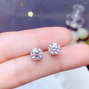 Boucles d'Oreilles Clou 0.5-1 Carat D Couleur Moisanite Pour Femme La plus haute qualité 100% Argent Sterling 925 Étincelant Bijoux de Mariage