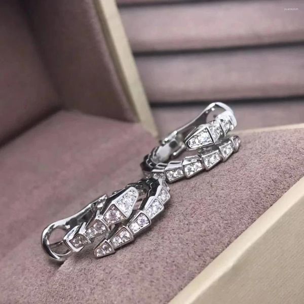 Boucles d'oreilles STAD 1: 1S925 argent sterling coutume Snake Os Bosid Zircon Un luxueux cadeau de bijoux de vacances de la Saint-Valentin