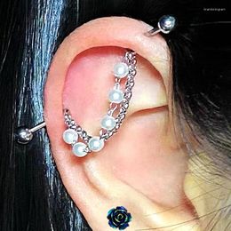 Stud Oorbellen 1,2 mm Bungelen Industriële Piercing Roestvrij Staal Kwab Mujer 0,8 mm Bar Bloem Oorstekers Voor Oor Oorbellen Pierc