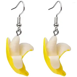 Boucles d'oreilles à tige, 1 paire, bijoux sur le thème des fruits et des oreilles de banane pour femmes