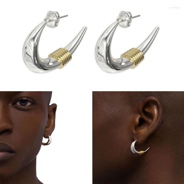 Boucles d'oreilles 1 paire de bijoux européens et américains Ins Fashion Novel Hip-hop Street Machete Wind Thread Retro Moon pour femmes cadeau