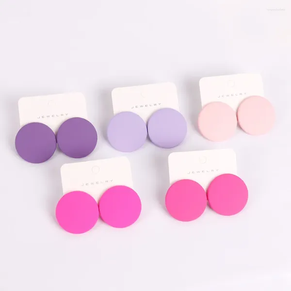 Boucles d'oreilles étalon 1 paire mode Personnalité acrylique Couleur de bonbons pour les femmes