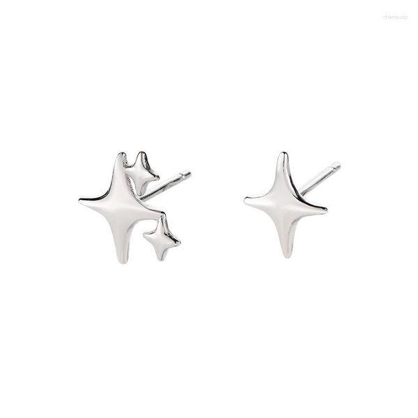 Boucles D'Oreilles 1 Paire Simple Étoile Pour Femmes Personnalité Asymétrique Coréenne Édition Cool Style Bijoux Accessoires