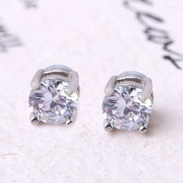 Boucles d'oreilles à tige 1 paire unisexe non piercing clip sur aimant magnétique cristal cz oreille pour hommes et femmes cadeaux