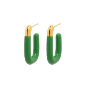 Oorknopjes 1 paar dames oorstekers piercing mode decoratieve oorbel feest casual sieraden verloving vakantie decoratie groen