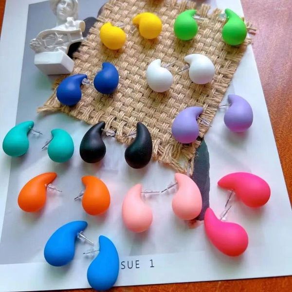 Boucles d'oreilles en forme de goutte d'eau colorée, 10 paires, Style exagéré, grande goutte d'eau, bijoux en acrylique pour femmes