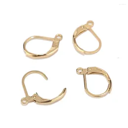 Stud -oorbellen 10 stks/set topkwaliteit hypoallergene oorbel haken hefboom ear draden oorwire roestvrij staal verguld goud voor vrouwen geschenken