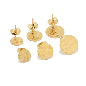 Boucles d'oreilles à goujons 10pcs en acier inoxydable Push-back rétro Retro Engosing pour bricolage Grod Clasps Connecteurs Connecteurs Fournitures