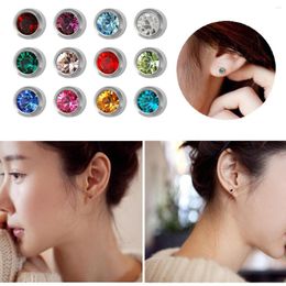 Stud -oorbellen 12 paren Wegwerp Rhinestone Piercing Gereedschap Set Ear Gun Steel Earring 3mm Mode sieraden