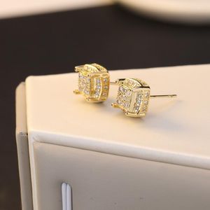 Oorknopjes 14K Gold Real Mini Diamond Kolczyki Brincos Vrouwen Perola Bizuteria Boucle Aros Mujer Oreja Orecchini Earring