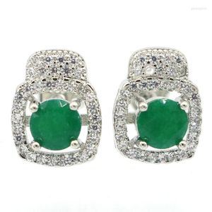 Pendientes de tuerca 14x11mm encantador lindo 3g Real rojo rubí azul zafiro verde esmeralda Alejandrita Zultanita fuego topacio místico 925 Plata