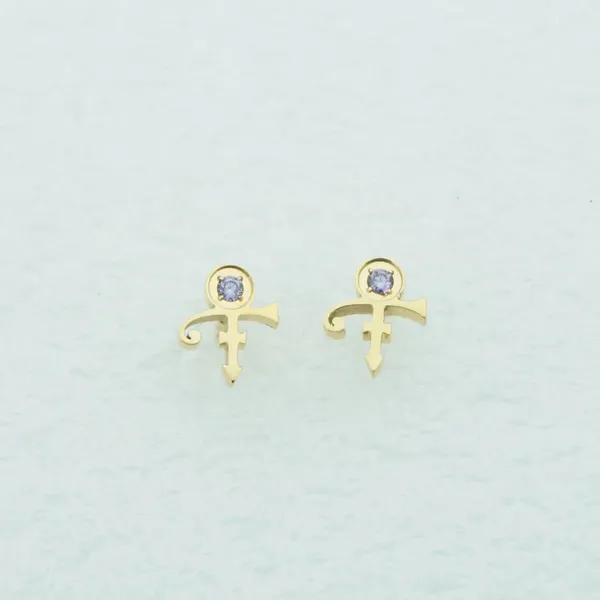 Boucles d'oreilles à clous, 1 paire, symbole en Zircon, symbole d'amour, accessoires de charme à la mode pour femmes