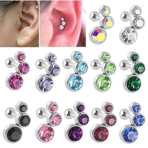 Stud Oorbellen 1PC Crystal CZ Studs Oor Piercing 316l Staal Kraakbeen Oorbel 16G Tragus Schelp Piercings Voor Vrouwen punk