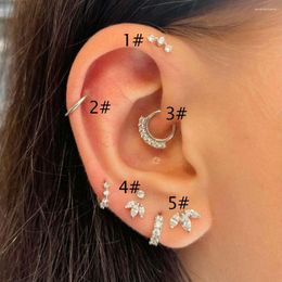 Stud Oorbellen 1PC Piercing Kraakbeen Voor Vrouwen Trend Kubieke Zirkoon Oor Tragus Bone Ring Oorbellen Mode Lichaam Sieraden 2023