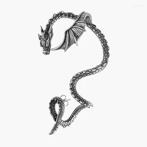 Boucles d'oreilles en acier inoxydable pour femmes et hommes, 1 pièce, Punk hip hop Dragon, bijoux de fête personnalisés à la mode