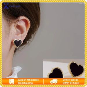 Boucles d'oreilles à clous, 2 couleurs, sens avancé, fabrication soignée, accessoires de bijoux, 1 paire, Vintage, confortable à porter en alliage