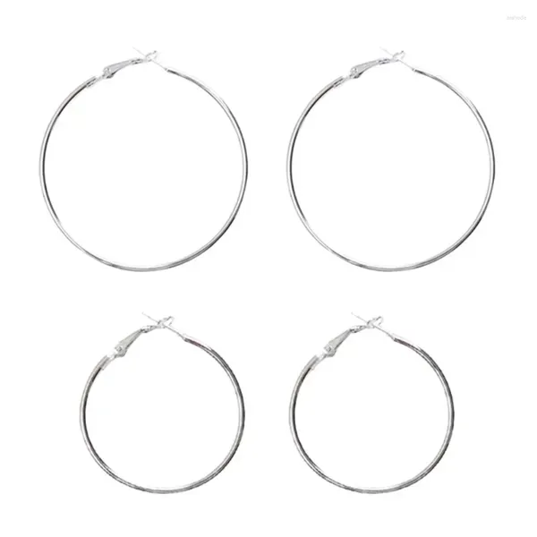 Boucles d'oreilles à clous en métal pour femmes, 20 paire/lot, vente en gros, bijoux à la mode, énorme grand cercle rond