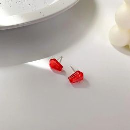 Boucles d'oreilles à tige en graines de grenade rouge coréenne, tendance pour femmes, bijoux à la mode, petits Oorbellen Brincos, livraison directe, Otkmy, 2022