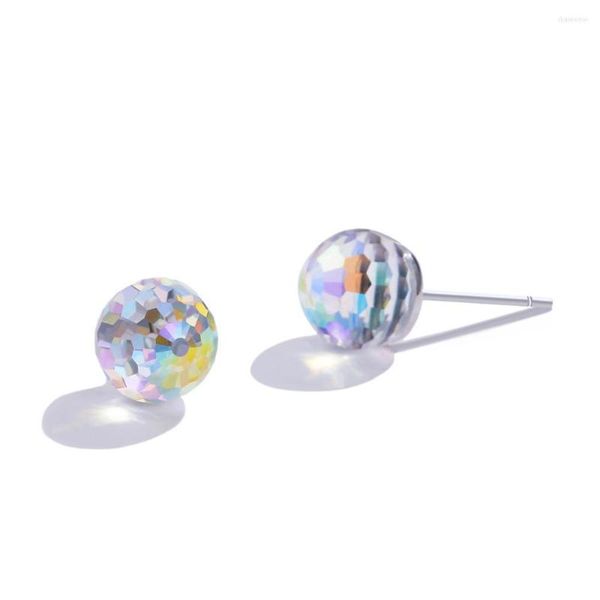 Boucles d'oreilles LEKANI avec cristaux de boule en argent Sterling 2022, bijoux fins pour femmes, 925