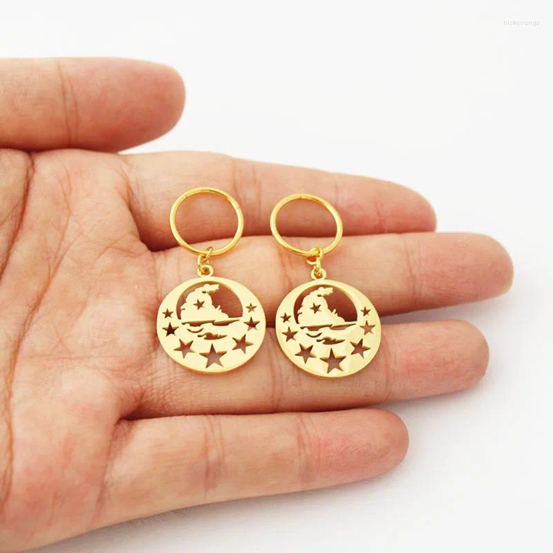 Stud Earrings 2023 Arrival For Women Girls 24K Gold Color Stainless Steel Kiribati Style