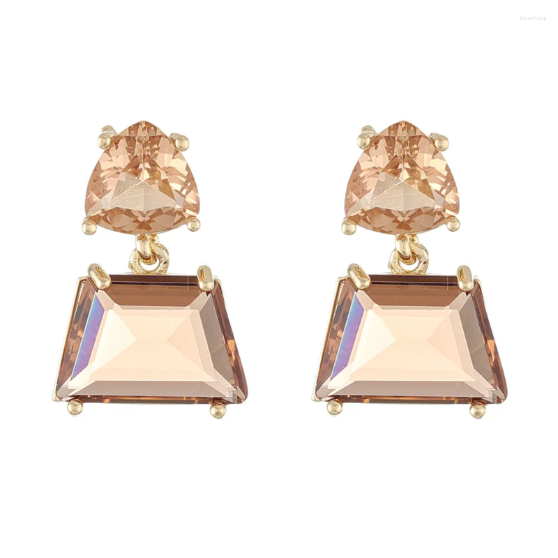 Stud Earrings 2023 Design French Luxury Exquisite Tawny Crystal Everyday Fashionable For Girls Jewelry.