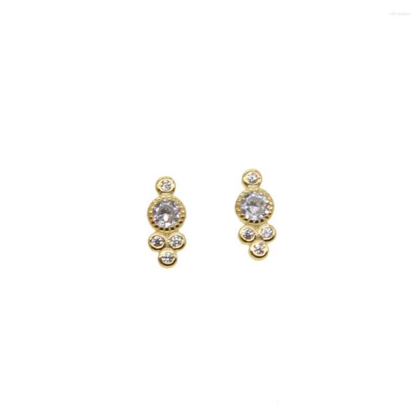 Boucles d'oreilles à tige 2023 Design Tiny Cute Cz Gift 925 Sterling Silver Minimal Minimalist Lovely The Second Ear Topper Earring