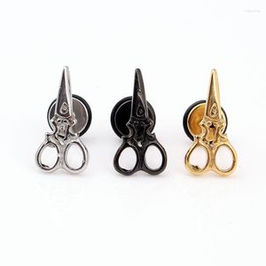 Pendientes de tuerca 2023, pendientes Brinco de aleación de Zinc, tijeras con personalidad de hip-hop, moda coreana, joyería antialérgica para las orejas para hombre