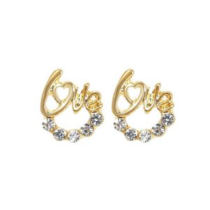 Boucles d'oreilles 2023 mode bijoux amour pour les femmes noël Zircon boucles d'oreilles dames élégant cristal argent Rose or fête
