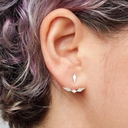 Boucles d'oreilles en forme de losange asymétrique pour femmes, dernière mode géométrique brillante, en métal élégant, bijoux cadeaux, vente en gros, 2023