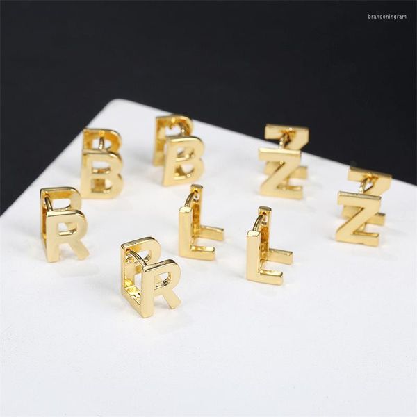 Boucles d'Oreilles 2023 Lettre Petit Alphabet Minuscule Nom Piercing Bijoux Pendientes Brincos Goujons D'oreille