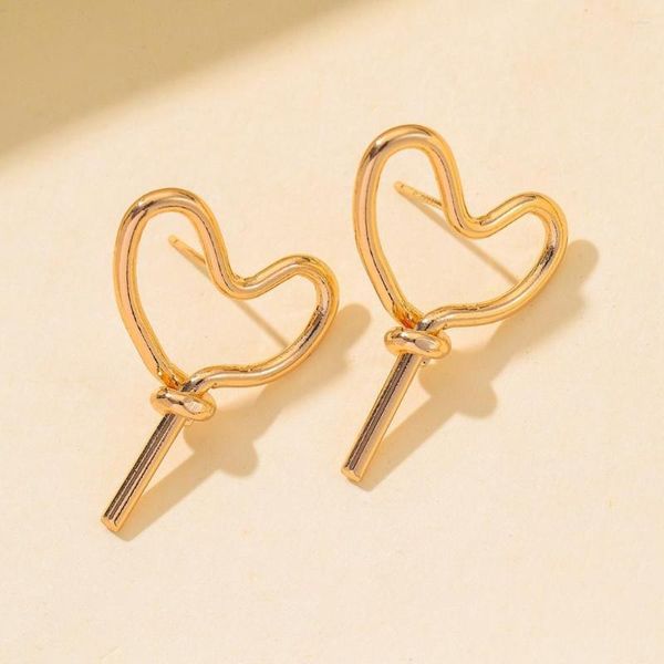 Boucles d'oreilles en forme de cœur irrégulier pour femmes et filles, bijoux à la mode, cadeau de saint valentin, nouvel arrivage printemps 2023