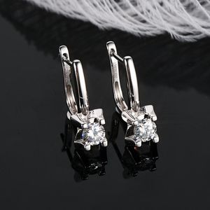 Stud -oorbellen 2023 Trend Moissanite Dangghuggie Earring 925 Sterling Silver Hoops Vrouw Originele sieraden voor meisjes