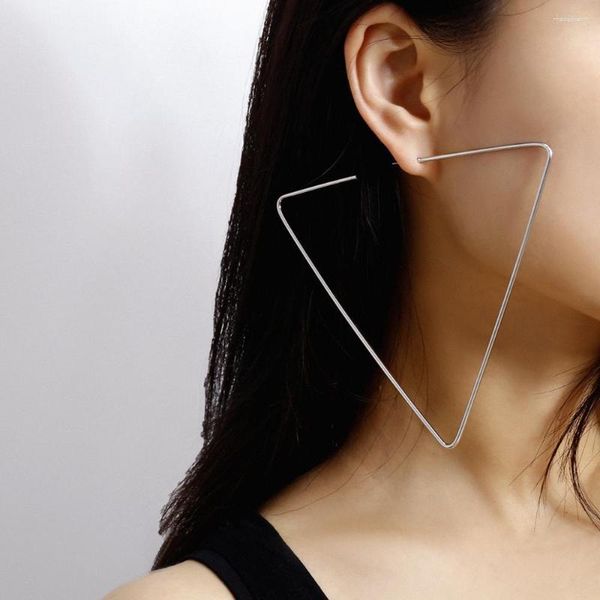 Boucles d'oreilles à clous pour femmes, tendance, grande Hyperbole, minimaliste, boîte de nuit, Triangle d'oreille, Boho, Piercing, Pendientes Brincos, 2023